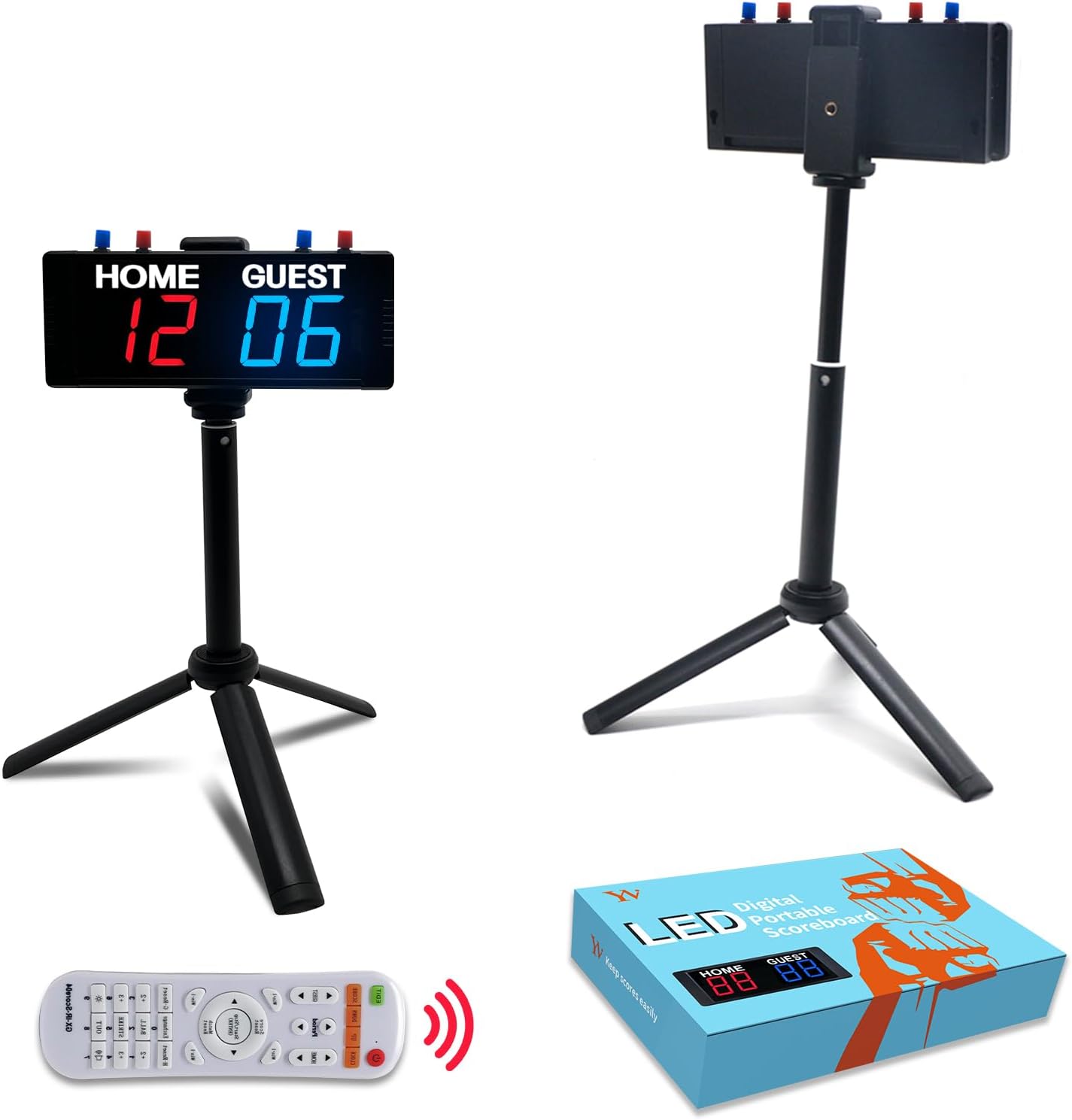 YZ Battery Powered Scoreboard Clock Timer for Outdoor Games