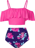 High Waisted Flounce Bikini Set - Tummy Control Off Shoulder Style