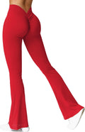 Scrunch Flare Leggings High Waist Butt Lifting Wide Leg - Flattering