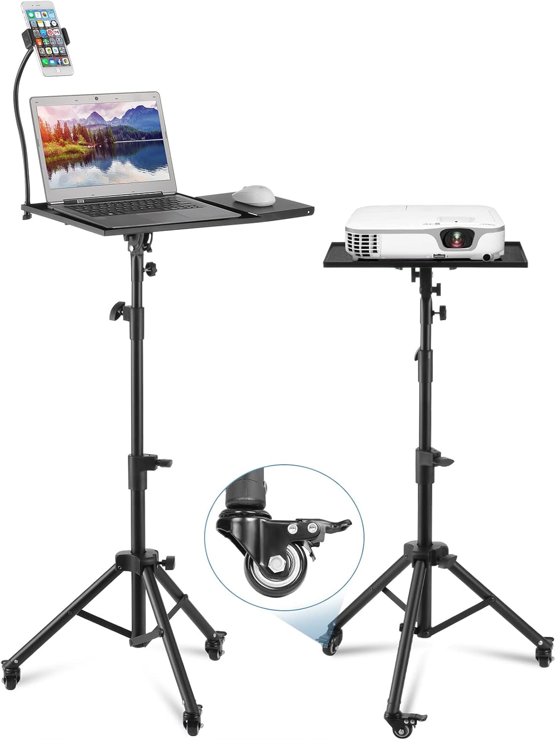 Height Adjustable Projector Stand on Wheels - Hivexagon