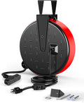 30 ft Retractable Extension Cord Reel with 3 Outlets - Ceiling/Wall