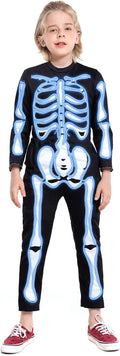 HSCTEK Child Light-up Skeleton Costume - Updated EL Wire Safety