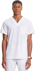 Men's Cherokee Infinity V Neck Scrub Top - Rib Knit Back Comfort