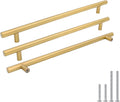 Goldenwarm 15pcs Brushed Brass Cabinet Pulls 10in CC - Durable Finish