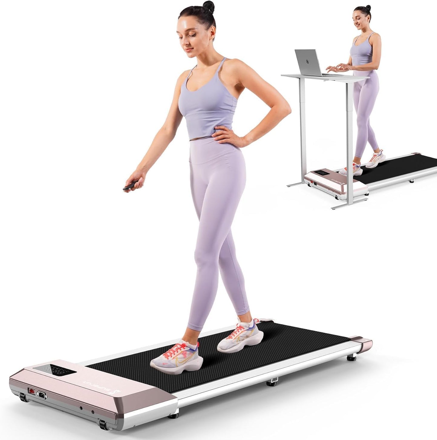 DeerRun 2025 Upgrade Walking Pad: Smart Under Desk Treadmill