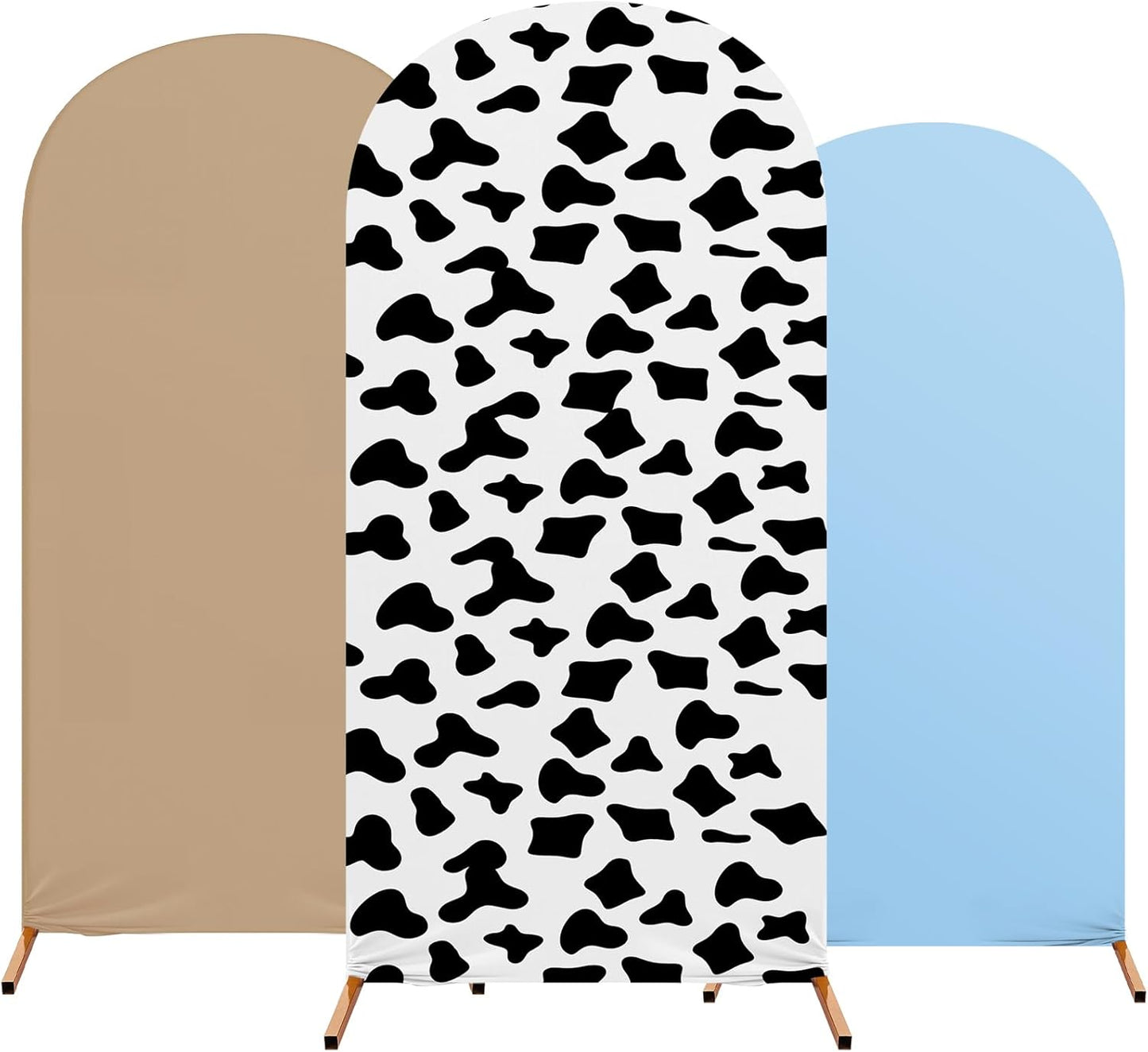 Cow Theme Party Arch Backdrop Cover for Birthday Celebrations