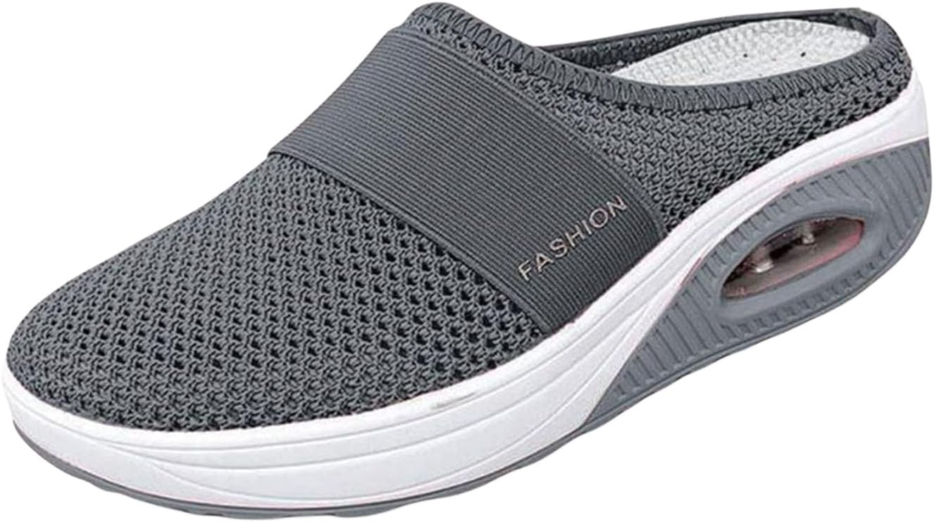 Diabetic Air Cushion Slip-On Mules with Arch Support