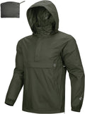 Outdoor Ventures Men's Rain Jacket Waterproof Lightweight (Style HRYF)