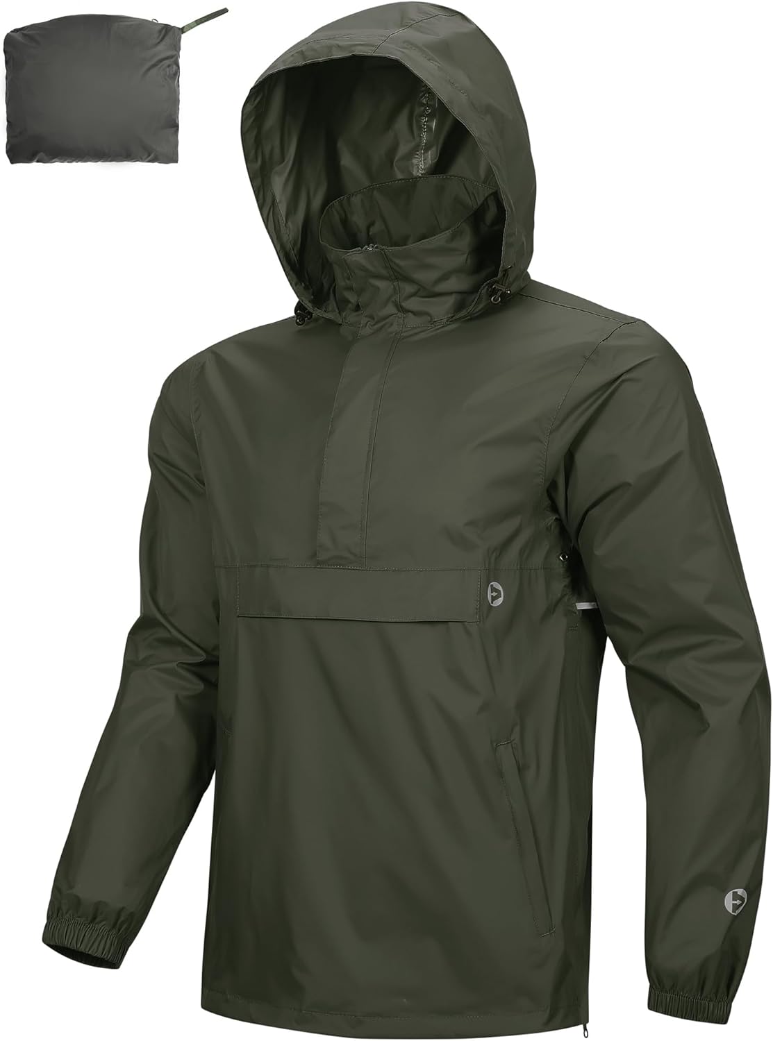 Outdoor Ventures Men's Rain Jacket for Hiking and Running