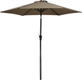 Sweetcrispy 9FT Patio Umbrella with Crank and Push Button Tilt