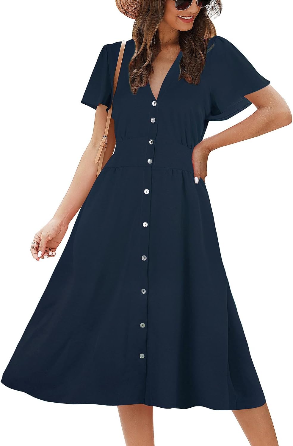 ROYLAMP Women's Floral Button Up Split Dress for Every Occasion