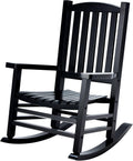 Wooden Oversized Porch Rocker Chair - Comfortable Outdoor Rocker