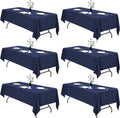 Navy Blue Rectangle Tablecloth 60 x 102 in - Waterproof, Wrinkle