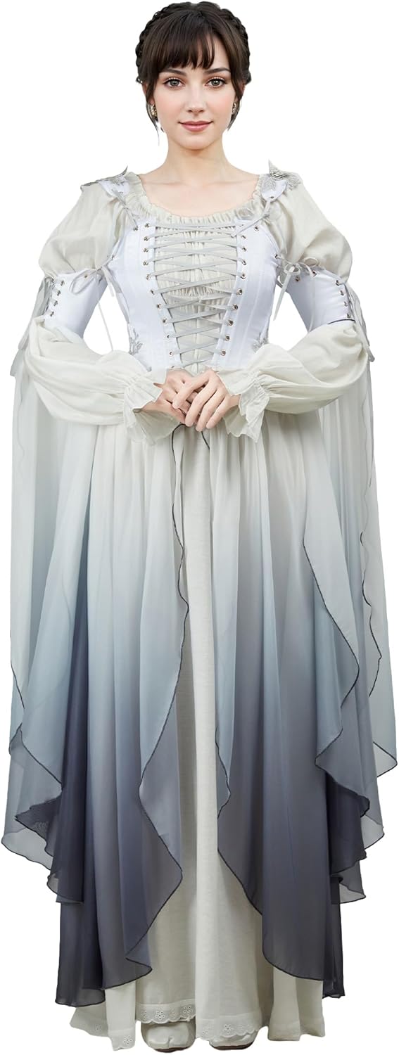 Renaissance Costume Women Elf Dress for Medieval Events