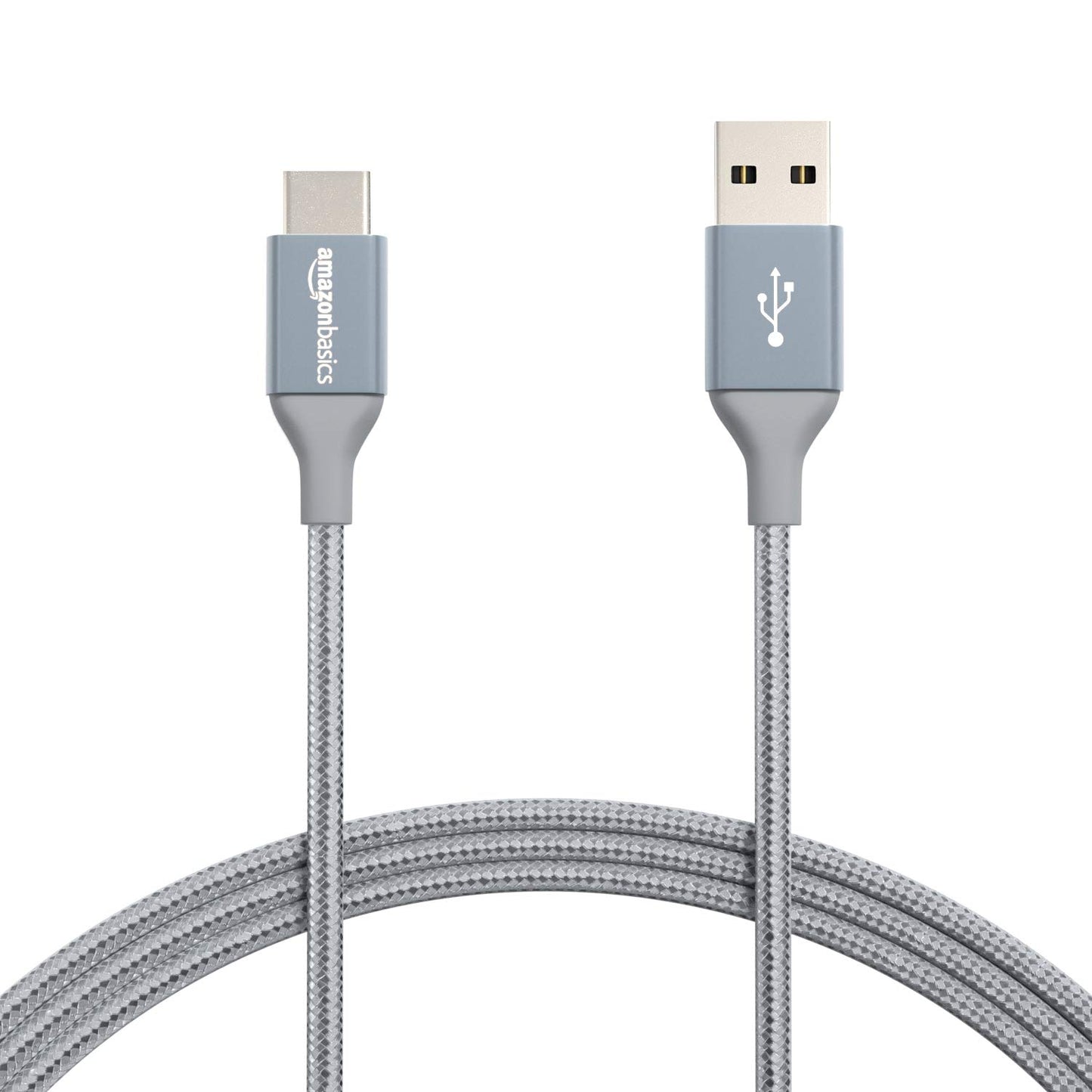 Basics USB Fast Charger Cable - 6ft Nylon Cord - 480Mbps Speed