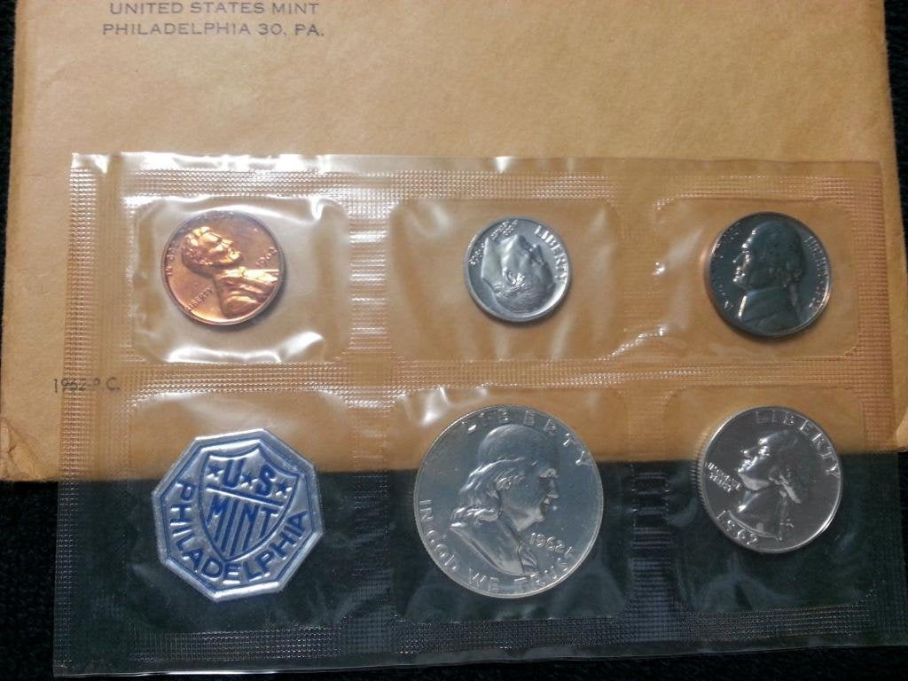1962 US Proof Set Superb Gem Uncirculated - 5 Coin Collection