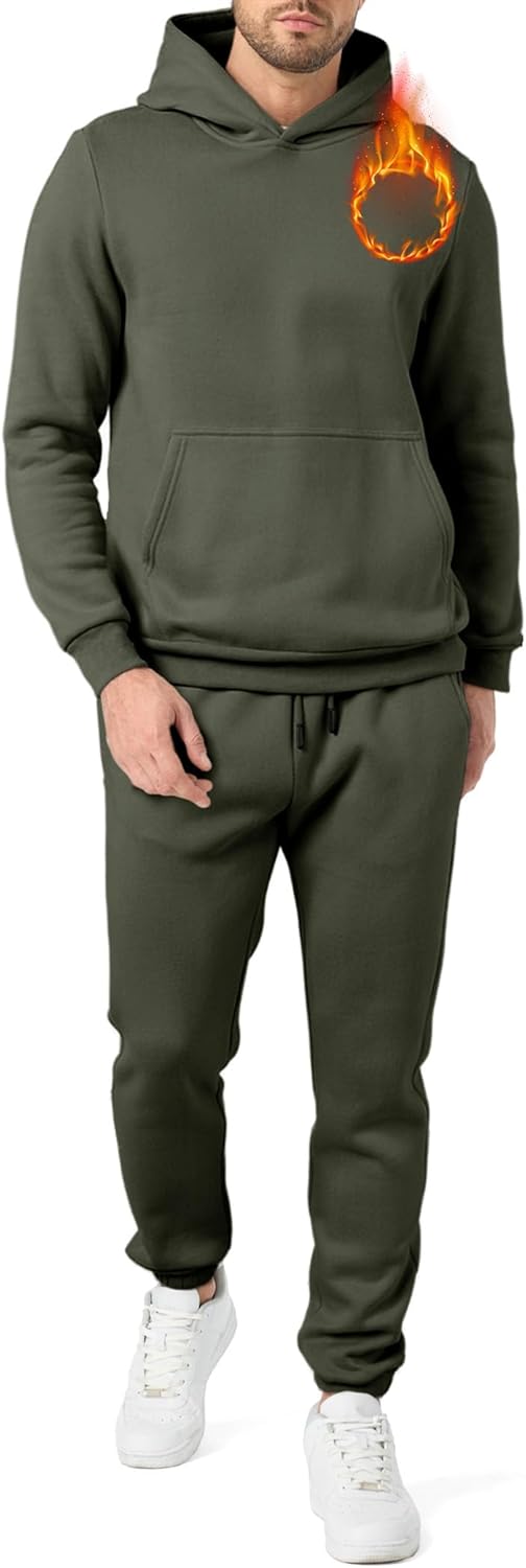 JMIERR Men's 2 Piece Outfits Hoodie Sweatshirt Tracksuit Set