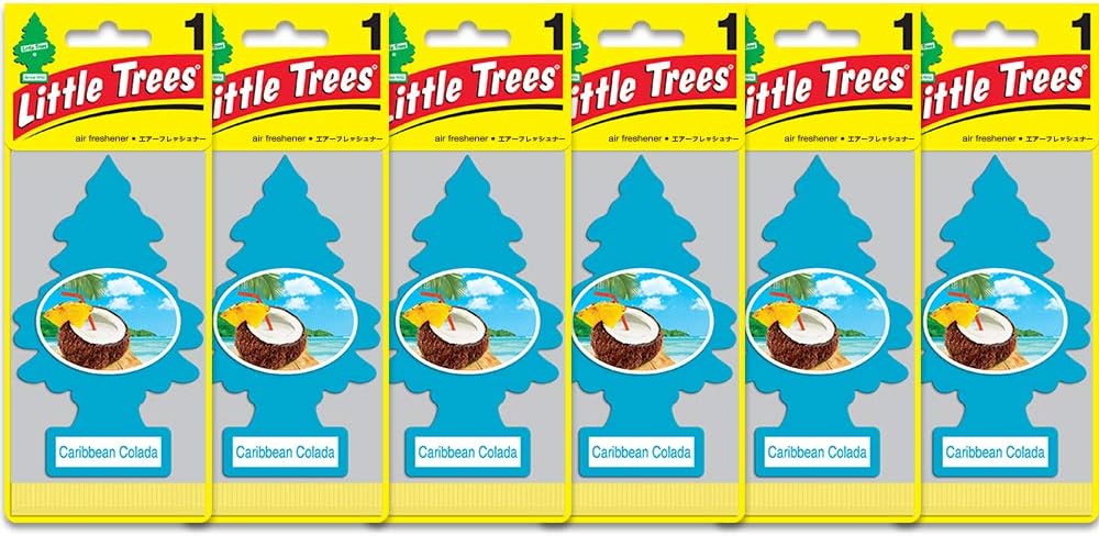 LITTLE TREES Caribbean Colada Air Freshener | 6 Pack