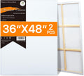 CONDA Large Canvas for Painting 36x48 in 2-Pack - Big Stretched Cotton