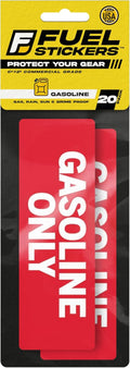 Gasoline Only Sticker Gas Labels for Gas Cans and Equipment - Bright