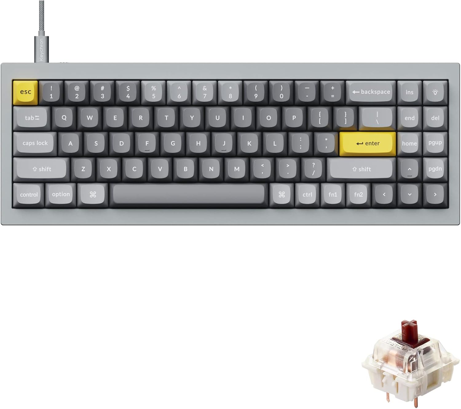 Keychron Q7 Custom Mechanical Keyboard with RGB and Gasket Design