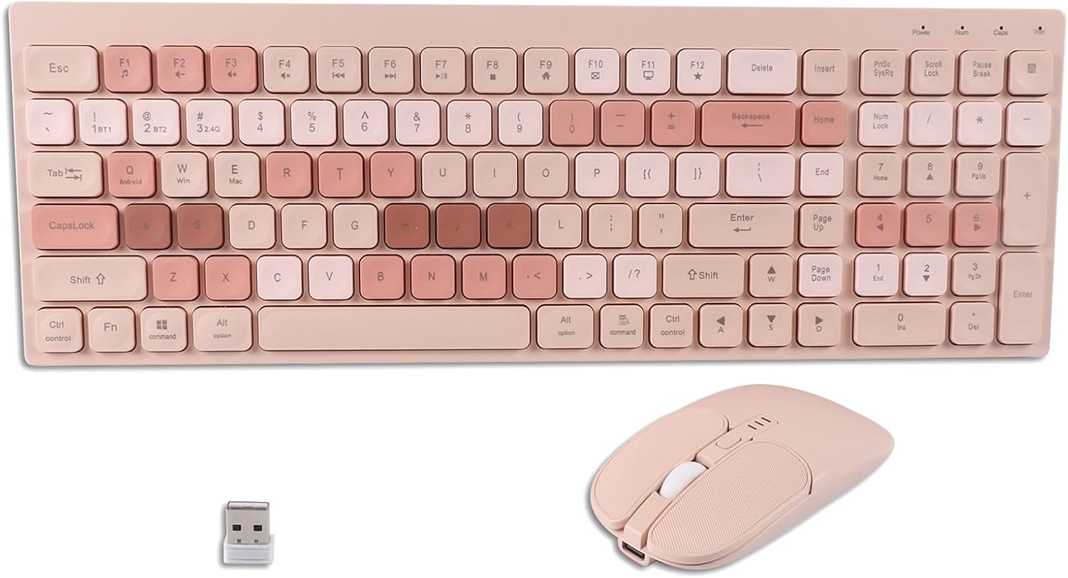 Wireless Bluetooth Keyboard and Mouse Combo for Multi-Device Use