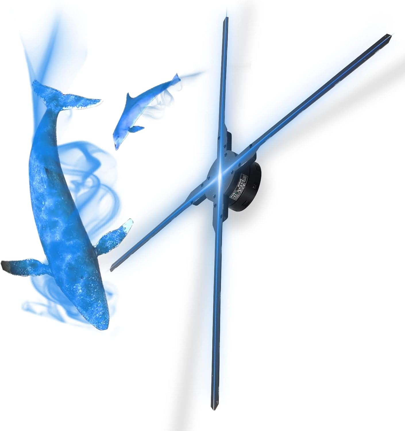 DOEL 3D Hologram Fan: High-Res Ads, WIFI & Bluetooth