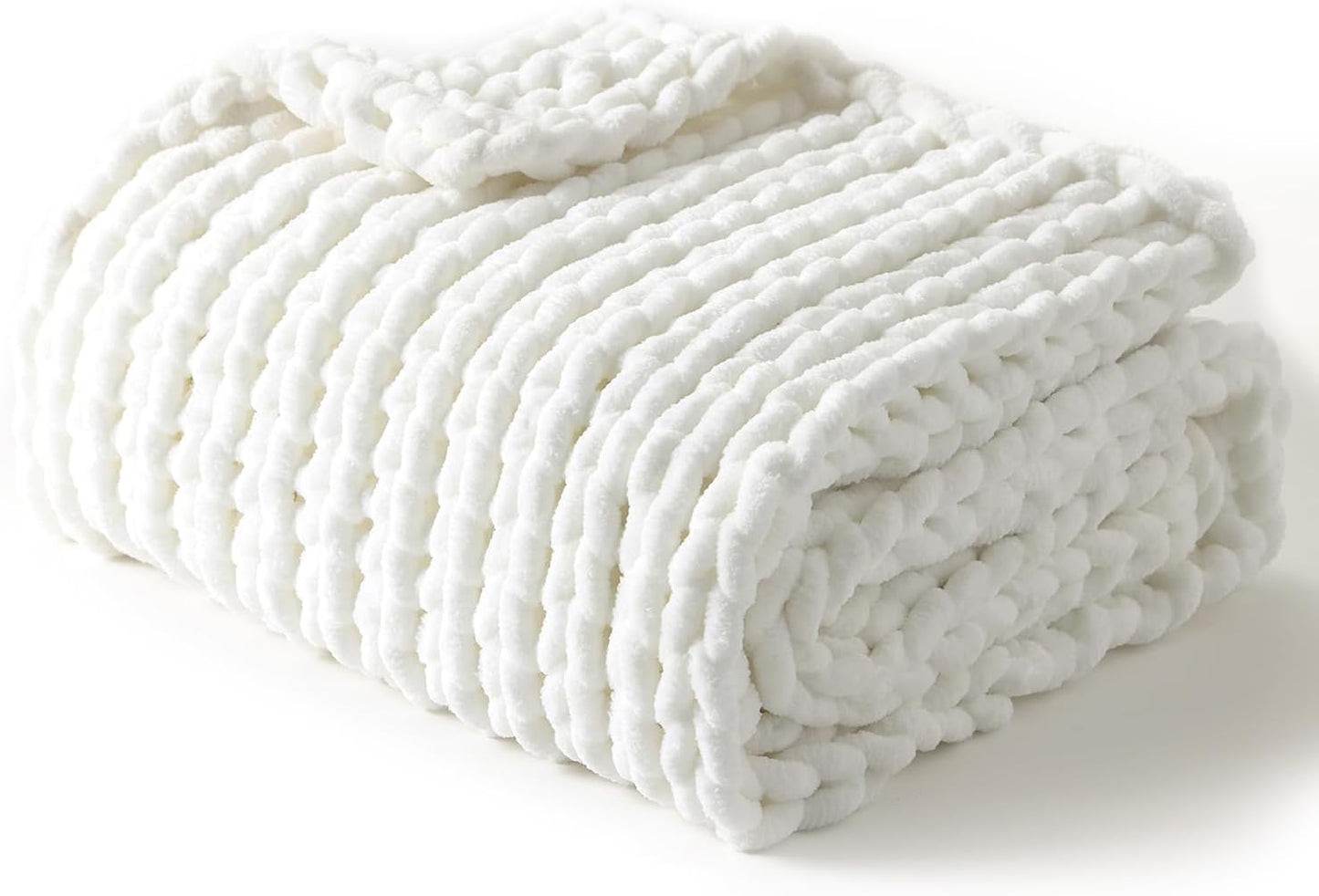 YnM Chunky Throw Blanket - Cozy Chenille Yarn for Home Decor