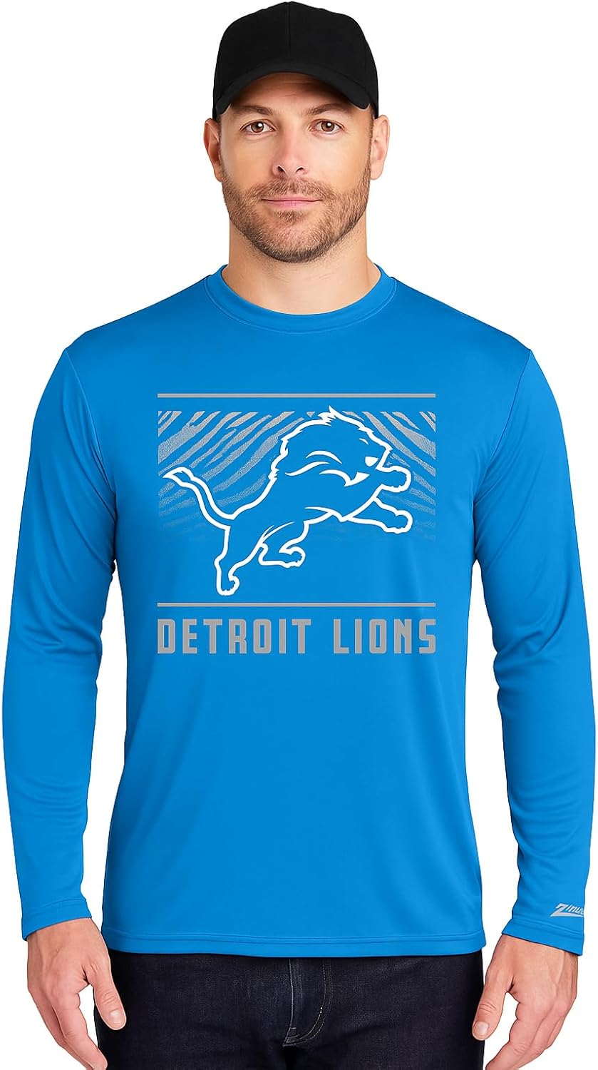 Zubaz NFL Men's Long Sleeve Team Graphic T-Shirt for Fans