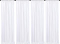 4 Pcs 2ftx8ft White Sequin Backdrop Curtain for Party Decor