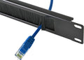 Electriduct Brushed 1U Cable Manager Server Rack - Bristles Keep Clean