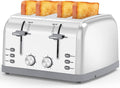Toaster 4 Slice Retro Stainless Steel - 7 Shade Settings