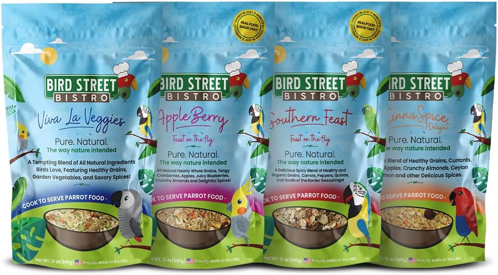 Healthy Parrot Food Sample 4 Pack for Parakeets & Cockatiels