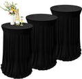 Spandex Round Cocktail Tablecloths 32 x 43 in - Elegant Stretch Covers