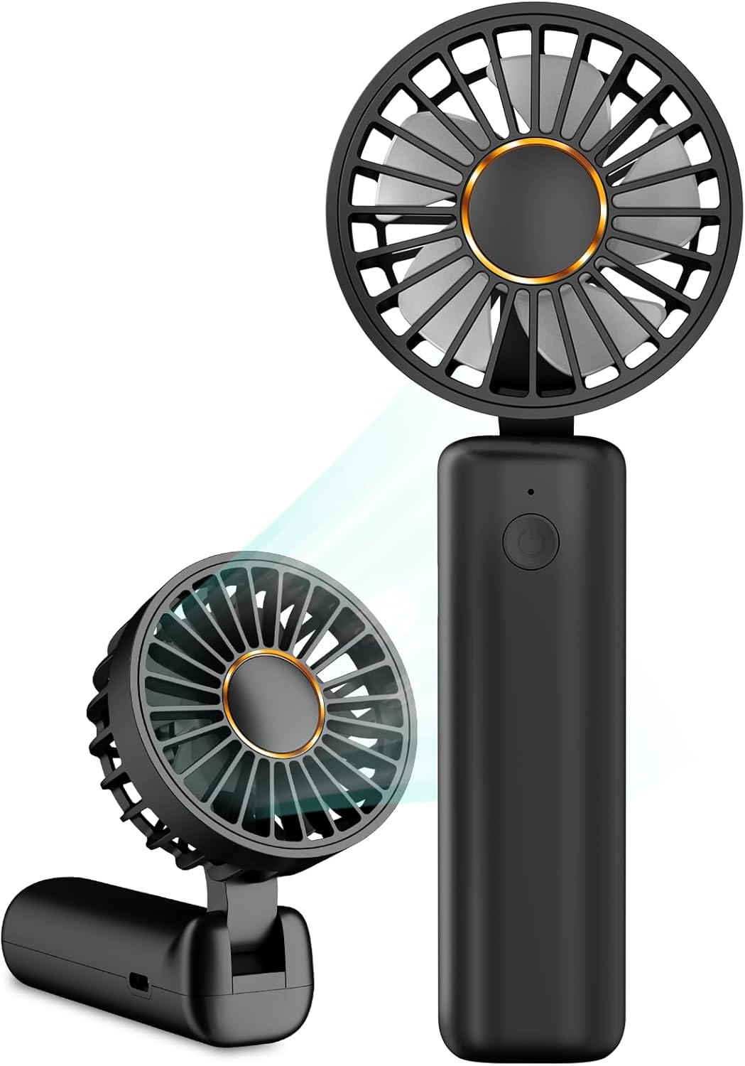Whisper-Quiet 3-Speed Handheld Fan - Up to 8H Use Time