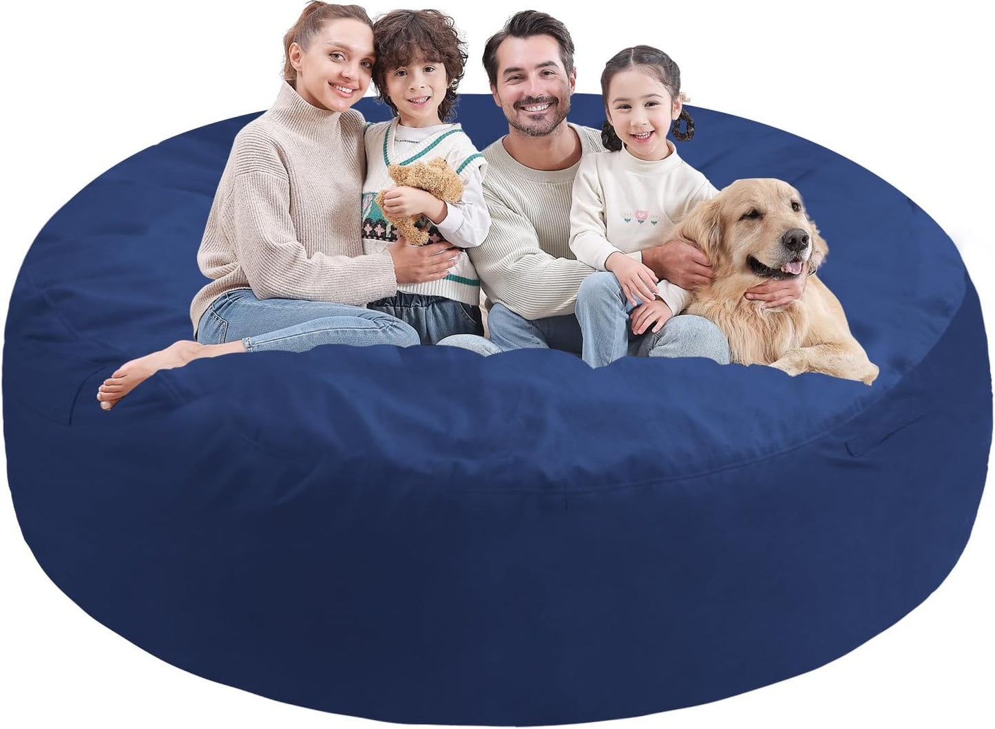 7FT Large Bean Bag Chair with Memory Foam for Ultimate Comfort