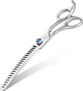 Curved Chunker Dog Scissors 7in - Precision Thinning for Grooming