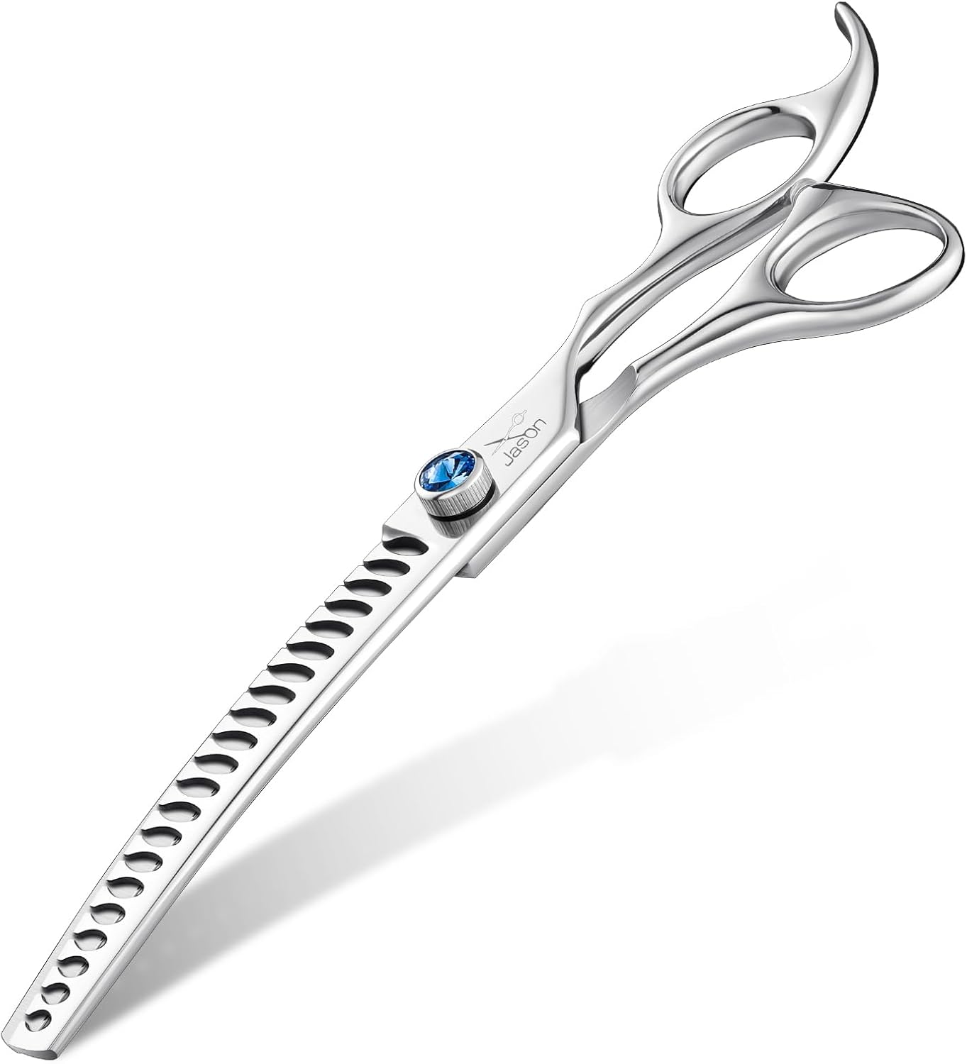 JASON 7in Curved Chunker Dog Scissors for Professional Grooming