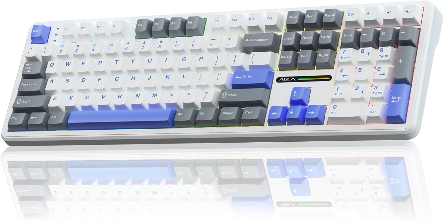 AULA F108 Wireless Mechanical Keyboard with RGB Backlight Features