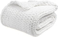 YnM Velvet Weighted Blanket 60x80 in 15lbs - Handmade Chunky Knit