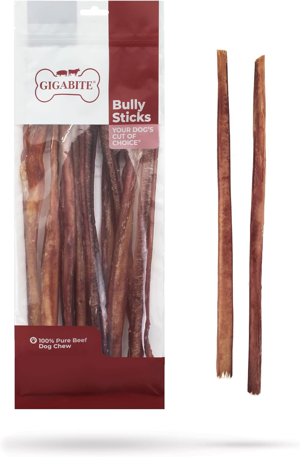 GigaBite All Natural Free Range Bully Treats for Dogs