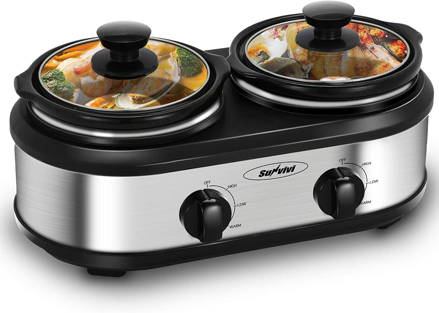 Sunvivi Dual Pot Slow Cooker for Effortless Meal Preparation