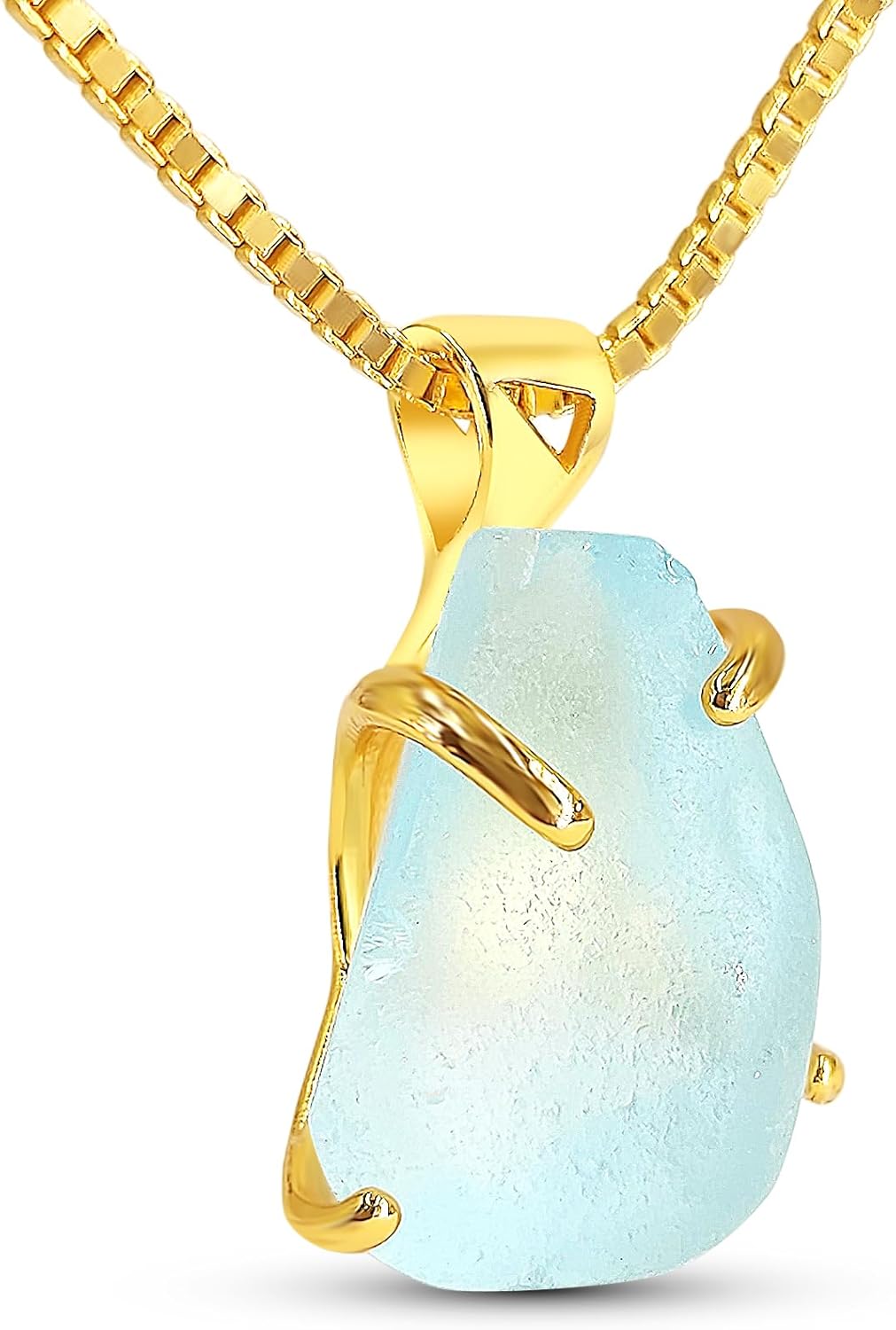 Genuine Raw Birthstone Pendant Chain Necklace for Unique Gifts