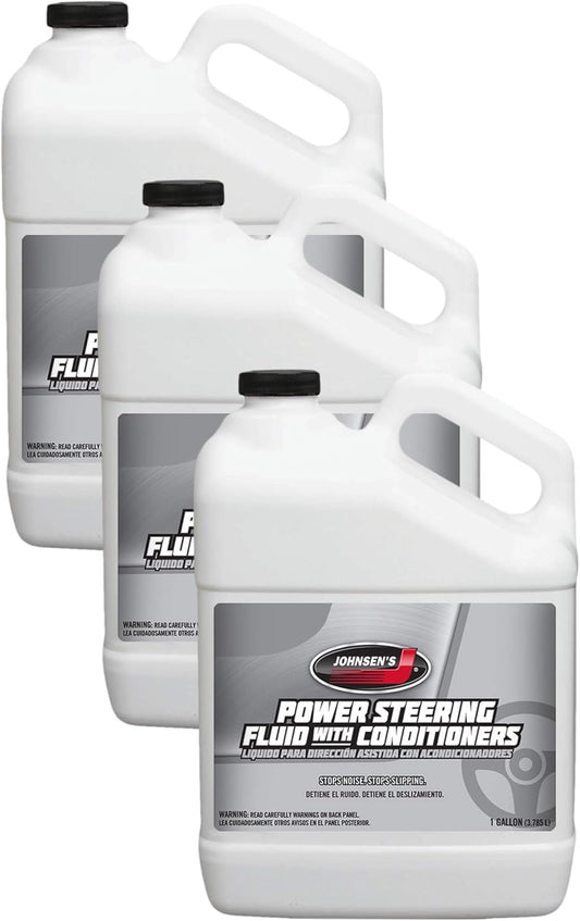 Johnsen's 4611 Power Steering Fluid - High Quality 1 Gallon Pack