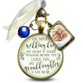 On Your Wedding Day Memorial Bouquet Charm - Vintage Bronze Photo