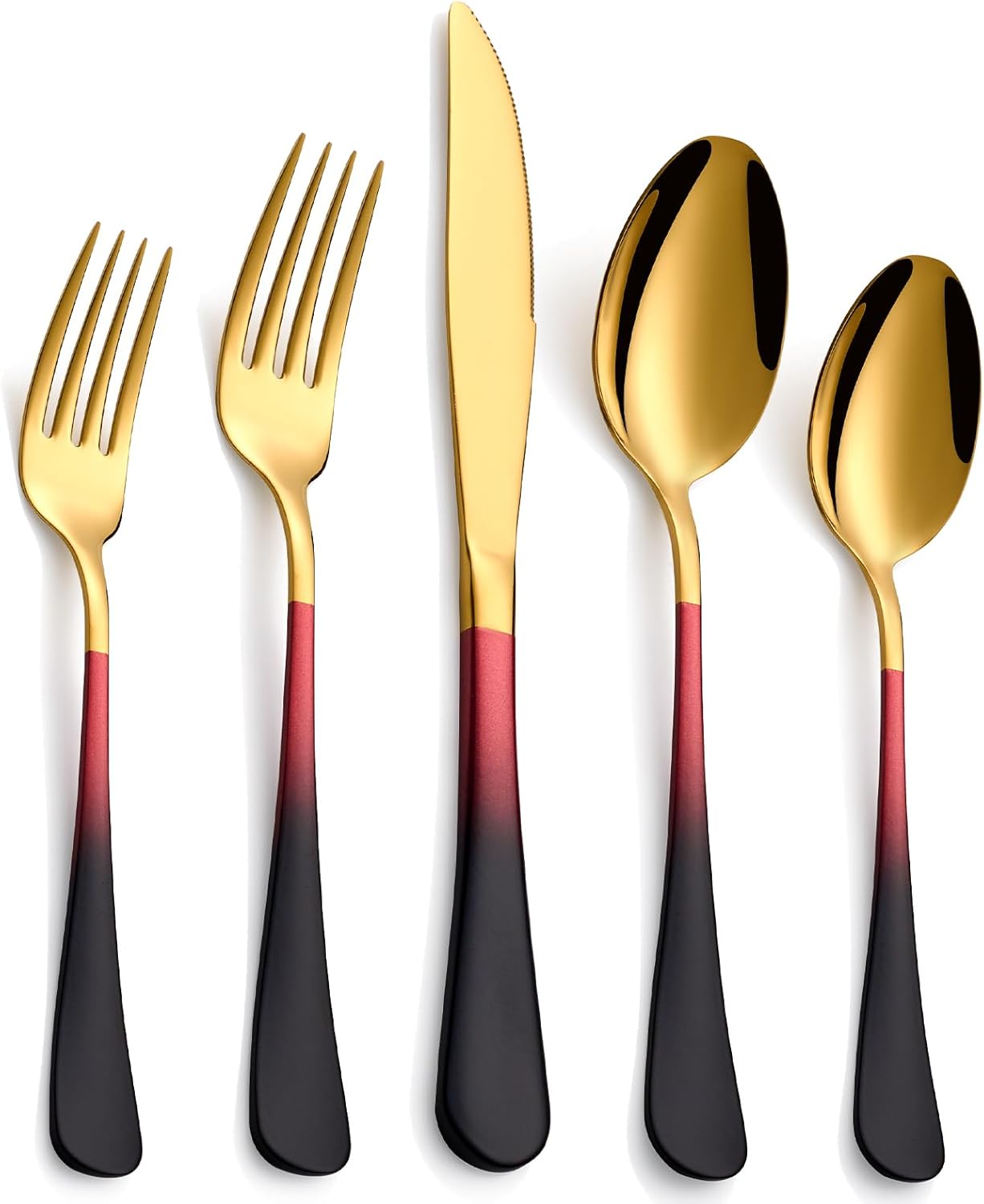 20-Piece Colorful Silverware Set for 4, Modern Cutlery