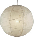 Adesso Orb Medium Pendant with Collapsible Rice Paper Shade - Warm