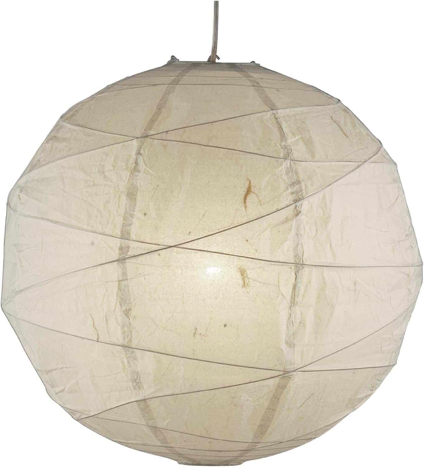 Adesso Orb Medium Pendant Light with Rice Paper Shade 19in
