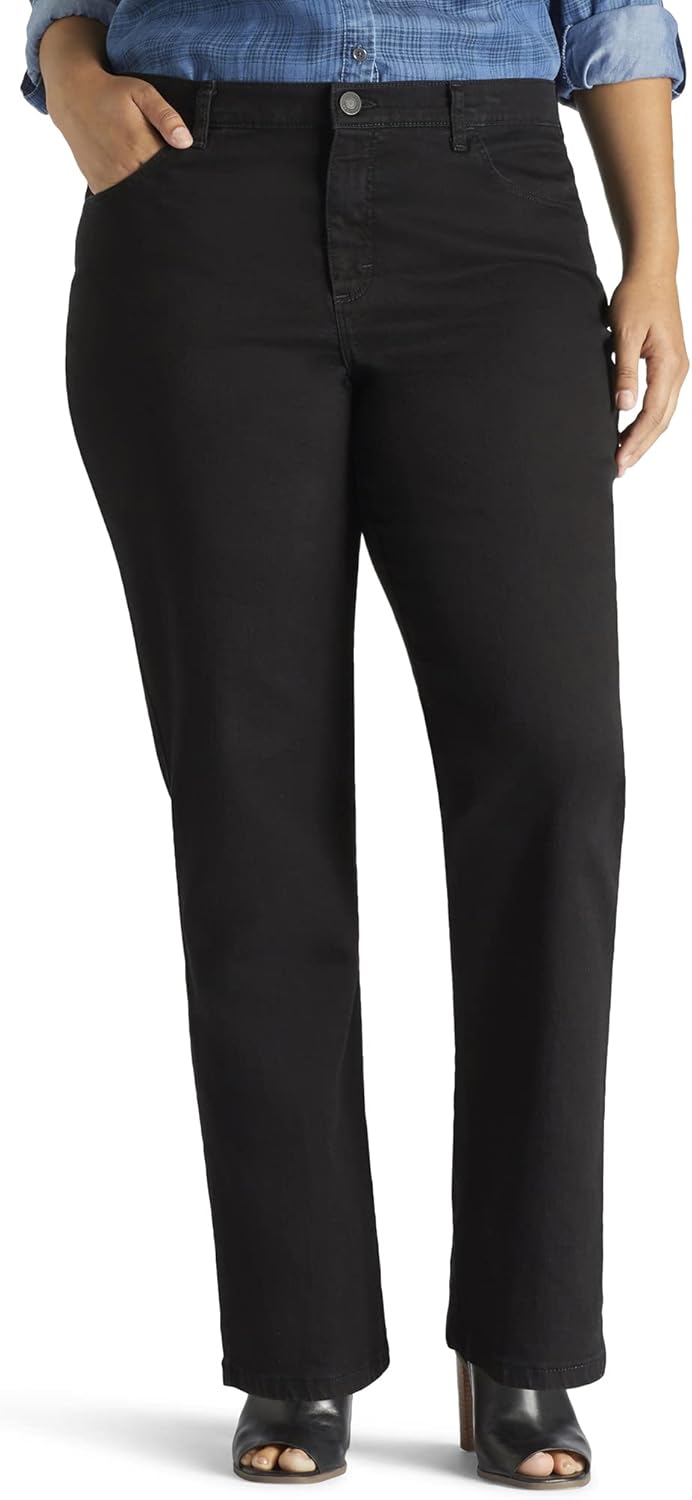 Lee Womens Plus Size Instantly Slims Classic Relaxed Fit Jeans