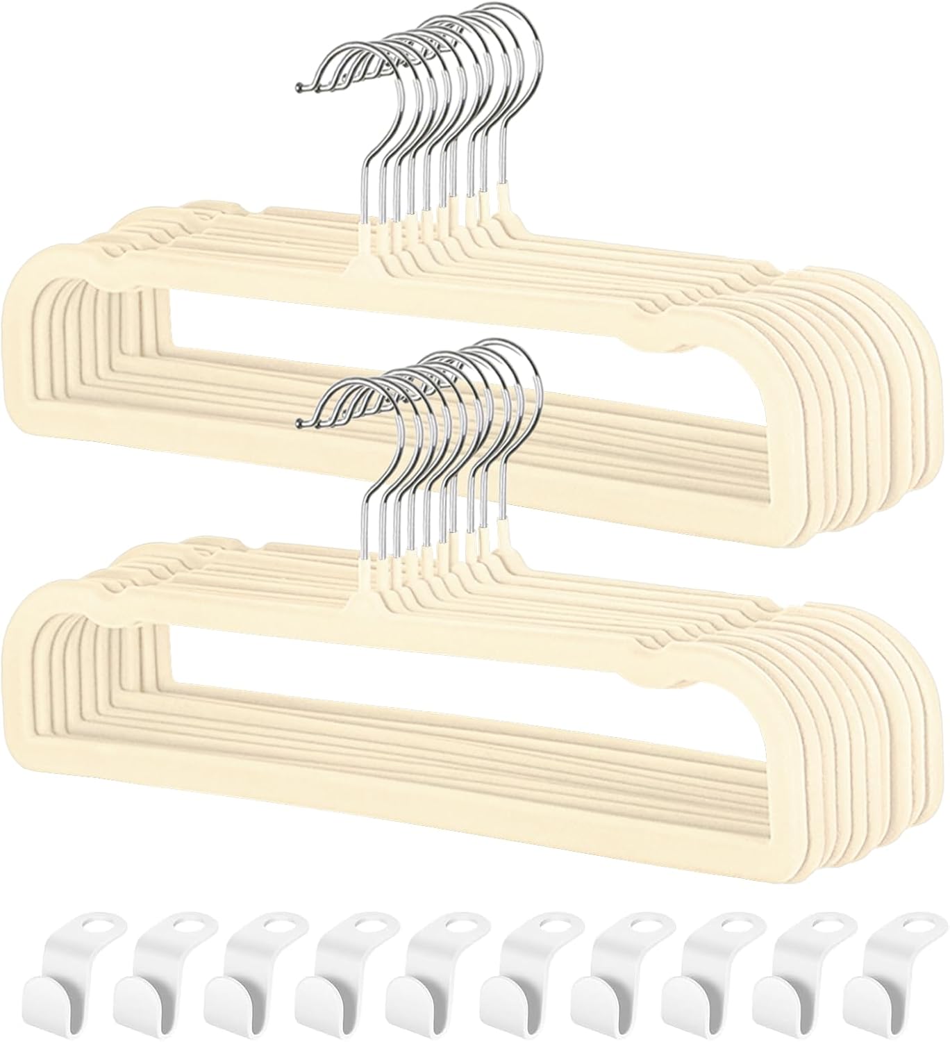 Pants Hangers Non Slip - 20 Pack Velvet Hangers for Closet